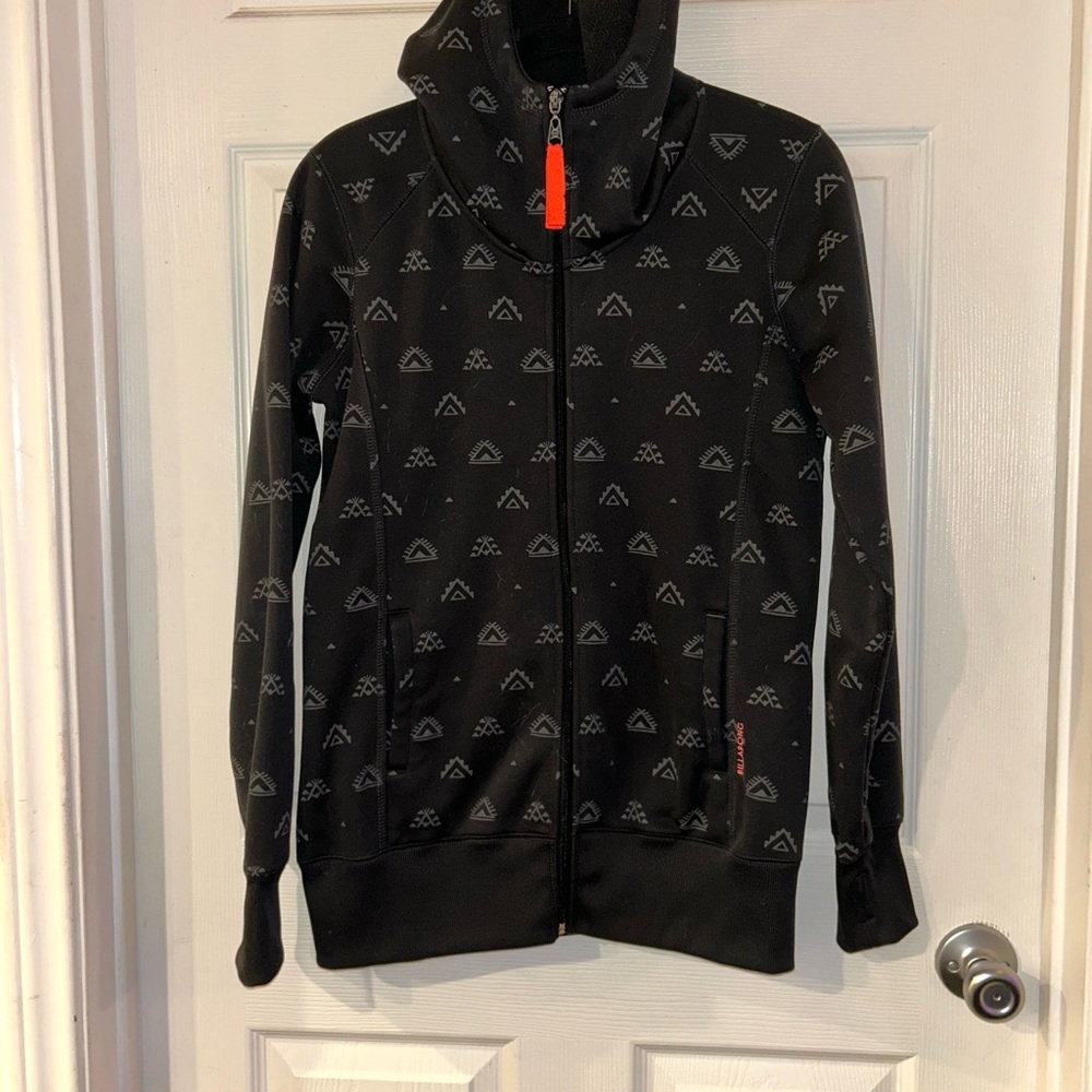 Billabong Black and Charcoal and Fleece Full-zip Hoodie